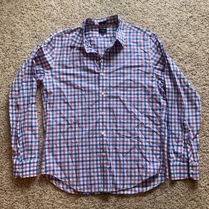 J. Crew Mens Slim Fit button down in purple and blue flannel pattern size L